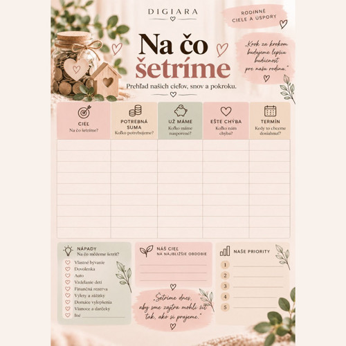 Rodinné cíle a úspory – plánovač PDF — foto 2