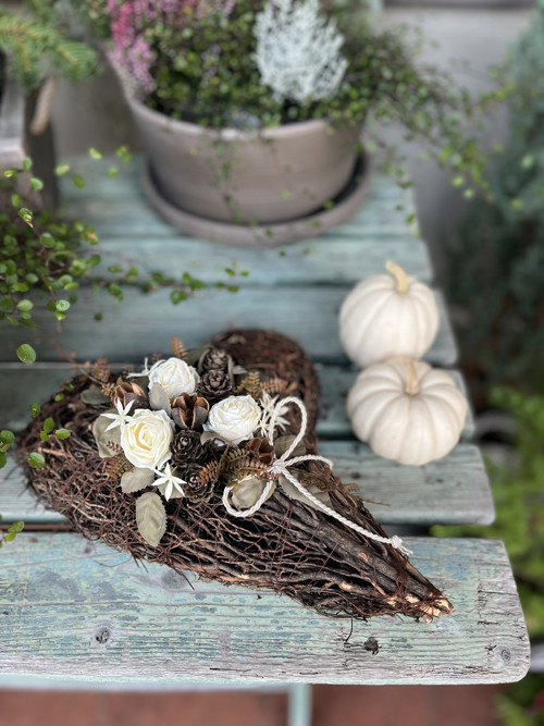 Proutěné srdce 33x27cm — foto 4