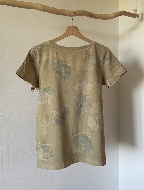 Bavlněné tričko ecoprint — foto 2