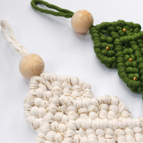 Macramé STROMEČEK / přírodní + zlatá — foto 4