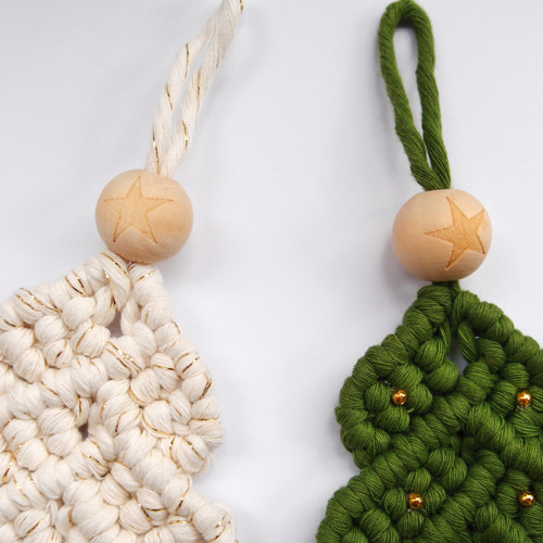 Macramé STROMEČEK / přírodní + zlatá — foto 3