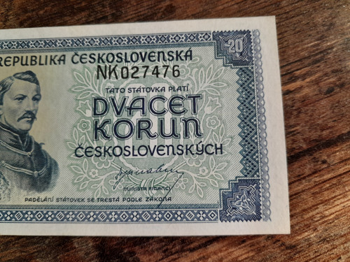 20 korun 1945 Borovský — foto 3
