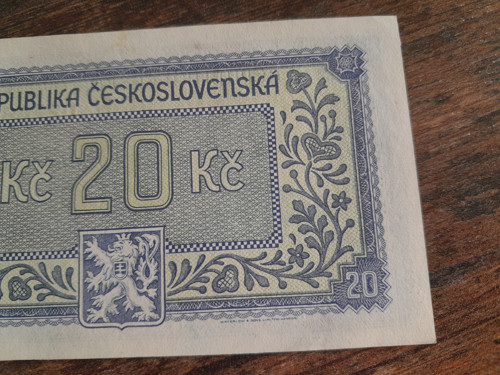 20 korun 1945 Borovský — foto 6