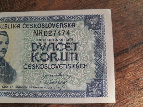 20 korun 1945 Borovský — foto 3