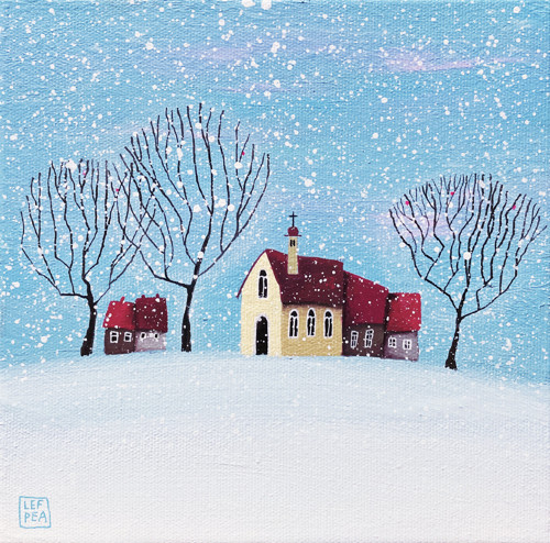 Originální obraz: Zima - 20x20cm — foto 2