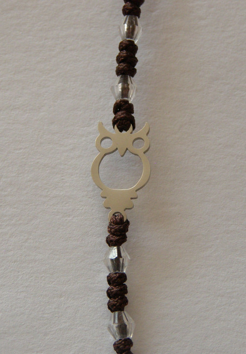 Shamballa náramek - nerez - Sova — foto 2
