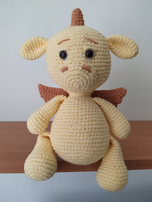 Háčkovaný drak velký 23 cm — foto 5