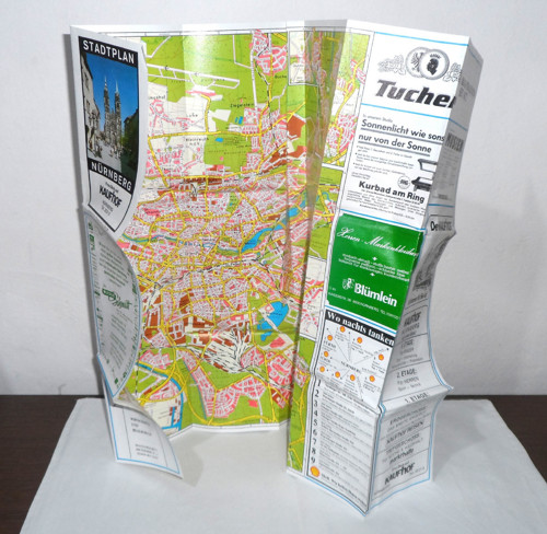 Reklamní LETÁK, mapa, plán města Norimberk — foto 2