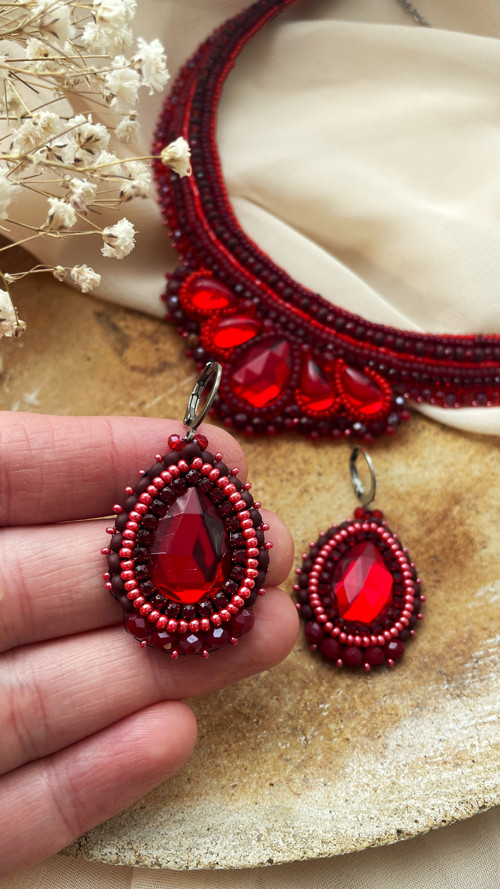 Náušnice Ruby Flame — foto 4