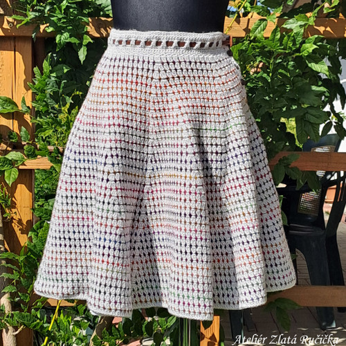 FREYA - teplá háčkovaná sukně — foto 3