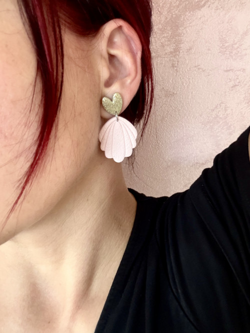 Náušnice Pink Shell — foto 3