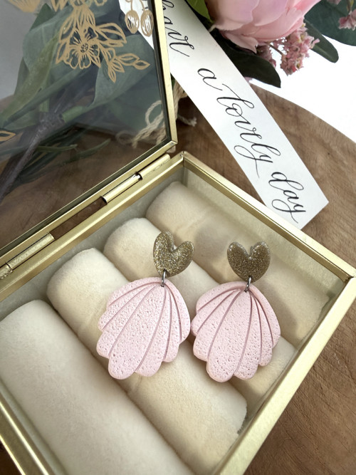 Náušnice Pink Shell — foto 2