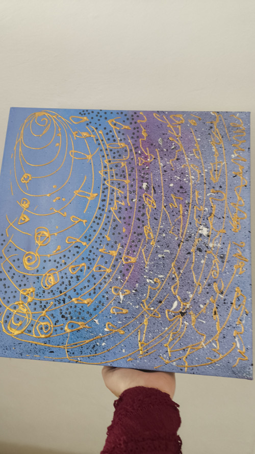 Abstraktní harmonie 37×37 cm — foto 2