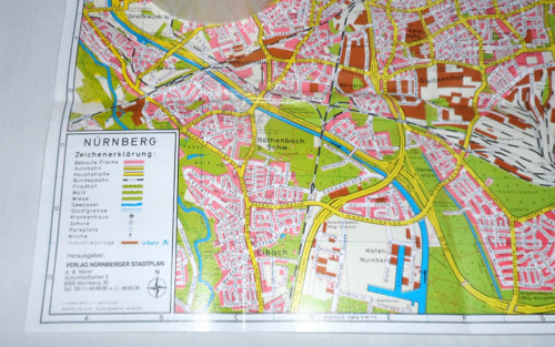 Reklamní LETÁK, mapa, plán města Norimberk — foto 3