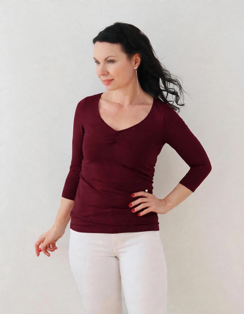 Dámské tričko bordó — foto 4