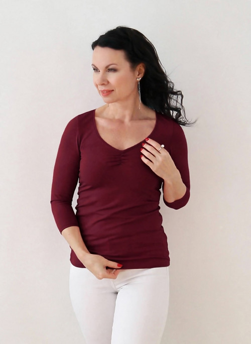 Dámské tričko bordó — foto 3