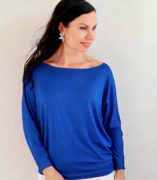 Dámské tričko královsky modré — foto 3