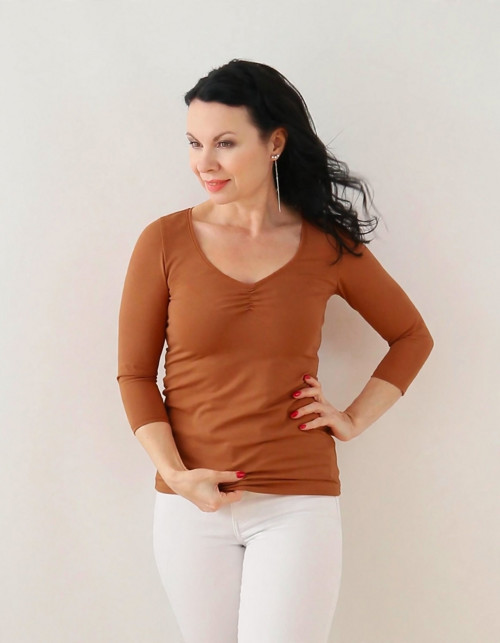 Dámské tričko karamelové — foto 3