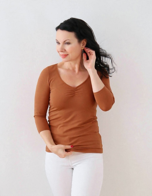 Dámské tričko karamelové — foto 2