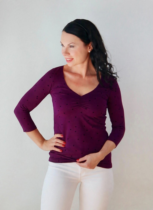 Dámské tričko purpurové — foto 2