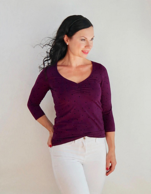 Dámské tričko purpurové — foto 3