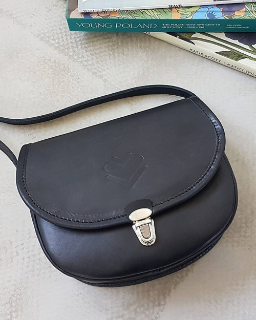 Kožená kabelka mini K C1 - černá — foto 2