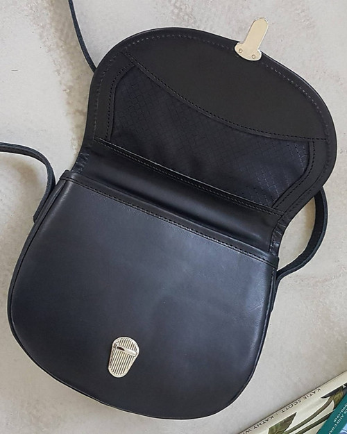 Kožená kabelka mini K C1 - černá — foto 3