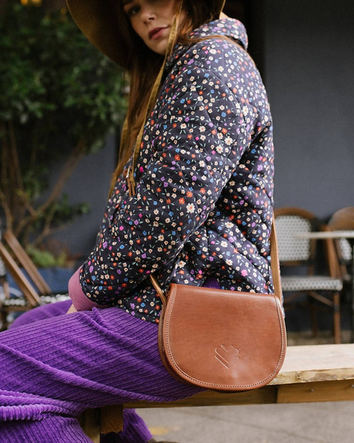 Kožená kabelka mini M B1 - hnědá — foto 3