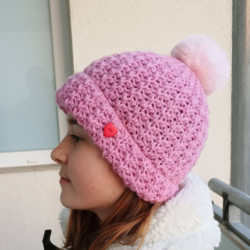 Dětská růžová čepička — foto 2