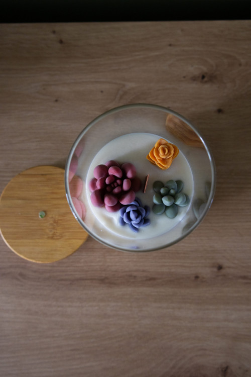 Svíčka velká sukulenty 3 — foto 3
