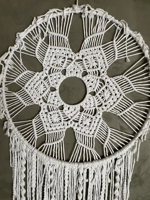 Velký svatební lapač snů - macramé — foto 3