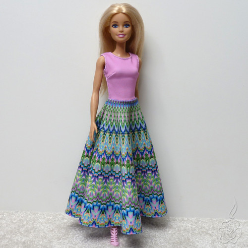 Dlouhé barevné šaty pro Barbie — foto 2