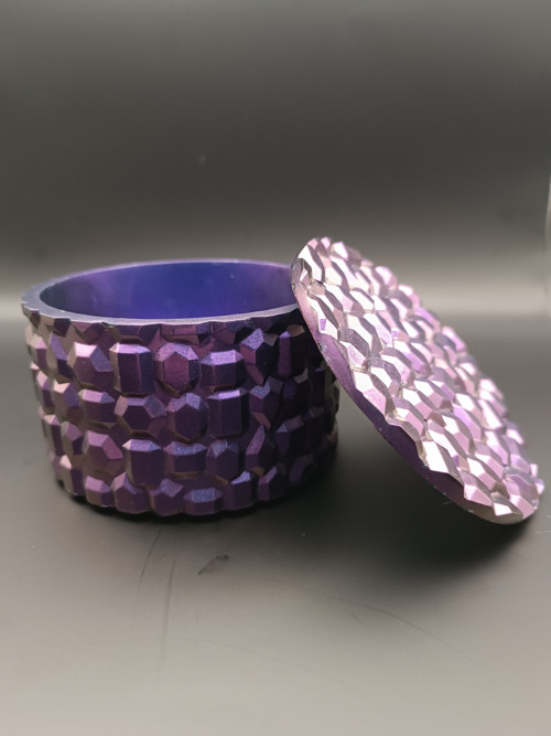 Designová texturovaná dóza „Amethyst Crystal“ — foto 2