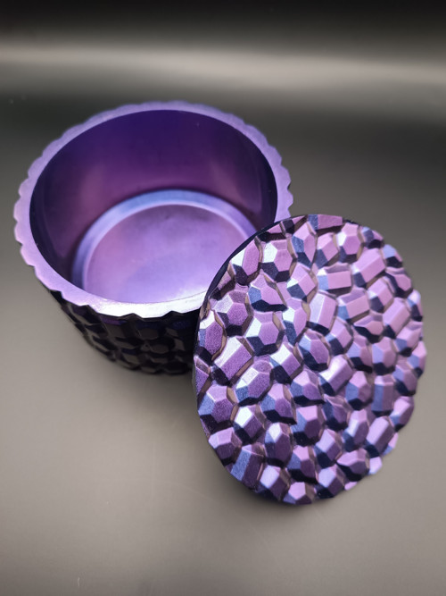 Designová texturovaná dóza „Amethyst Crystal“ — foto 3