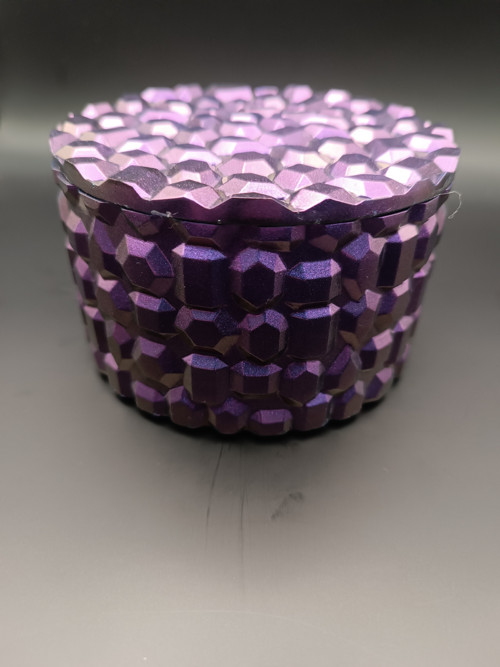 Designová texturovaná dóza „Amethyst Crystal“ — foto 4