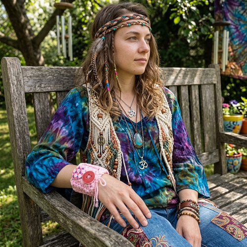 Hippie,nebo boho? - zahřívací náramek — foto 2