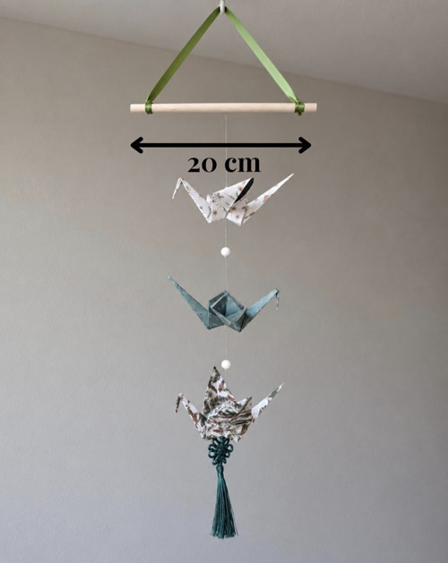 Vánoční dekorace s origami jeřáby — foto 5