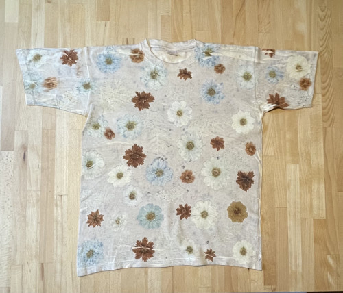 Bavlněné tričko ecoprint — foto 3