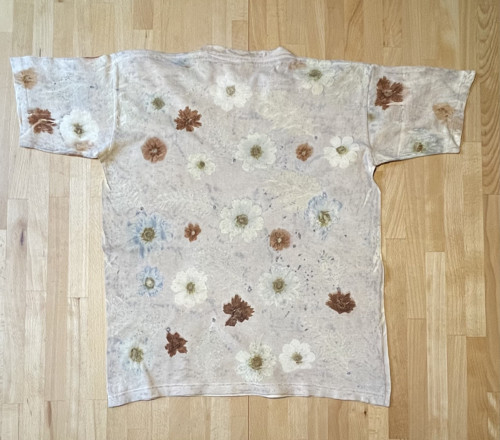 Bavlněné tričko ecoprint — foto 4
