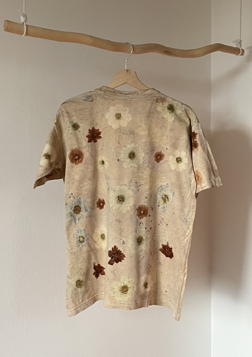 Bavlněné tričko ecoprint — foto 2