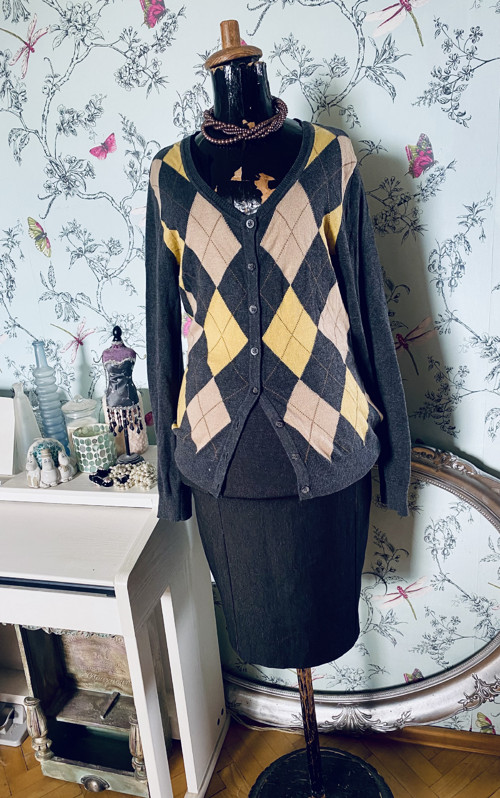 Kardigan se vzorem argyle — foto 2