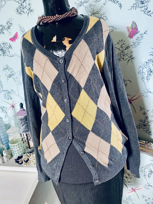 Kardigan se vzorem argyle — foto 3