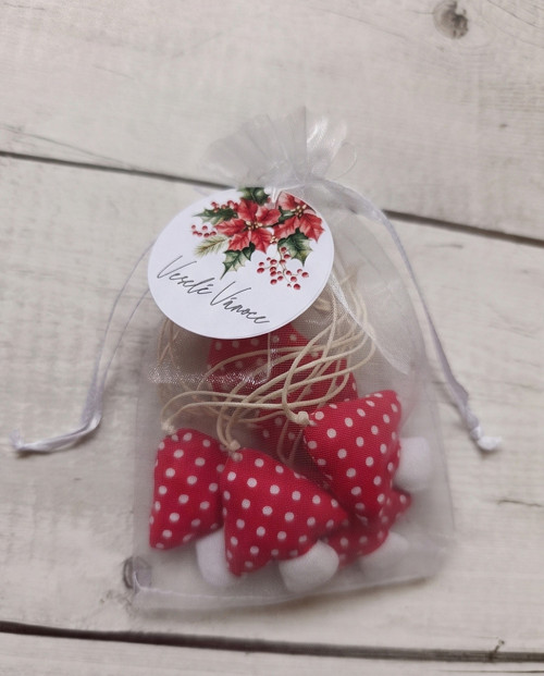 Mini muchomůrky – sada 6 vánočních ozdob — foto 2