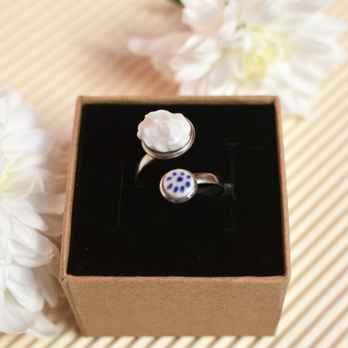 Prstýnek s porcelánem - Růže I. — foto 3