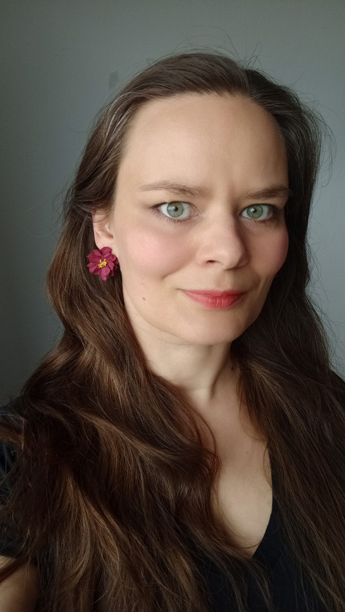 Náušnice Fleurie bordó — foto 2