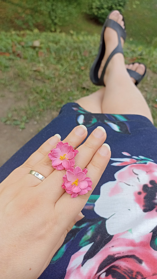 Náušnice Fleurie jasné růžové — foto 5