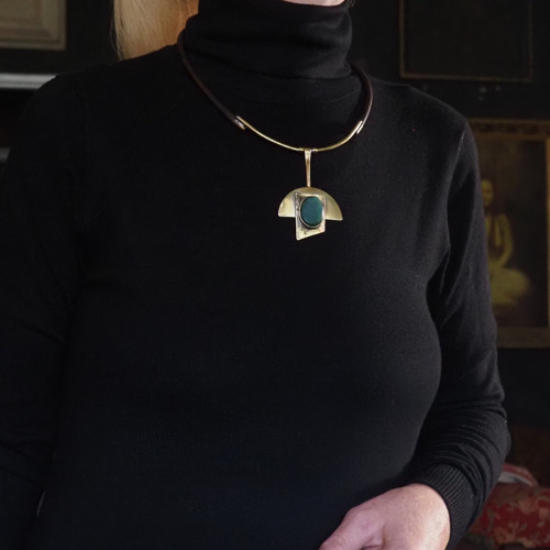 Náhrdelník Avanturín - mosaz — foto 3