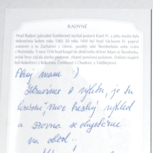 POHLEDNICE • hrad Radyně — foto 3