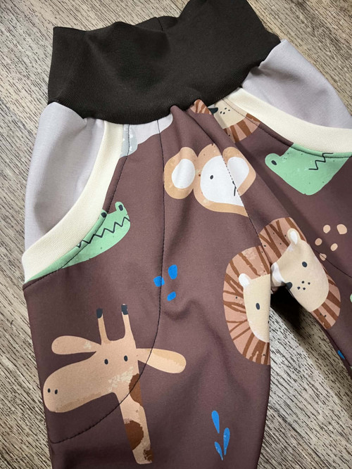 Dětské softshellové kalhoty 98/104 dinosauři — foto 2