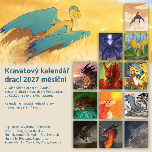 Kalendář Draci 2027 kravatový — foto 4